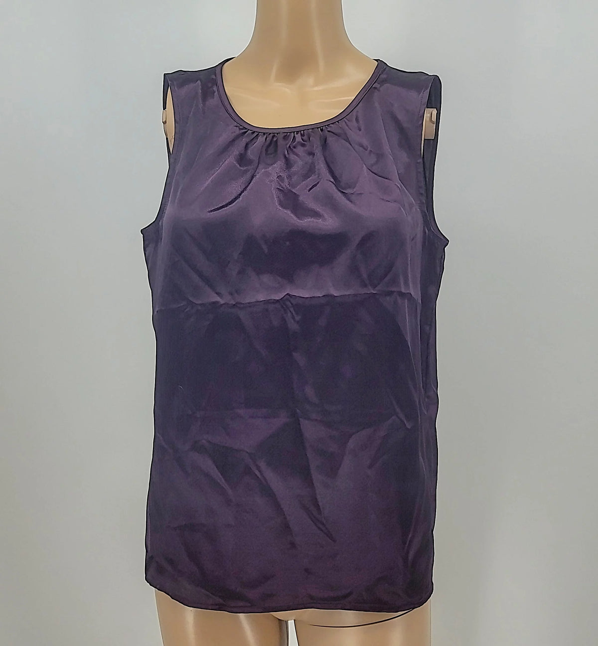 Satin Sleeveless Tank Top D589283