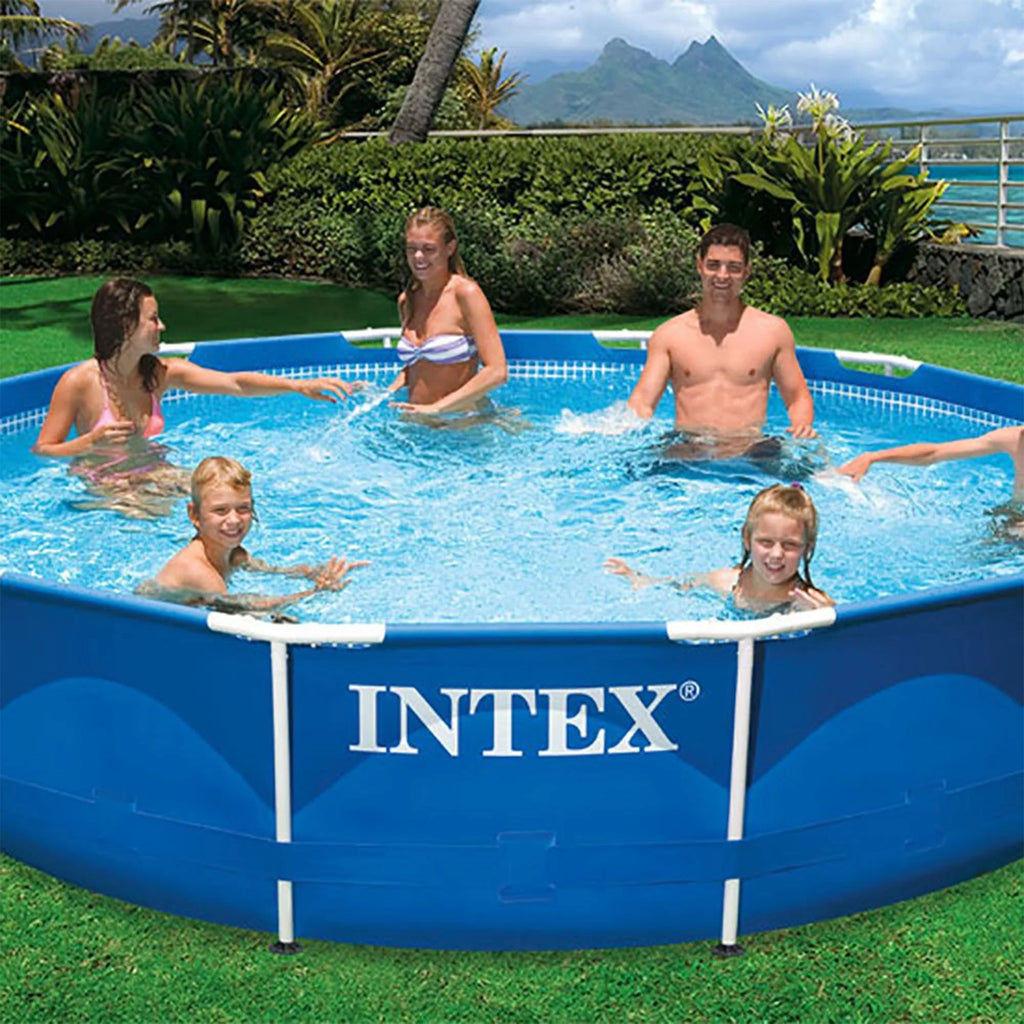 12' x 30" Metal Frame Above Ground Swimming Pool with Filter Pump V81117