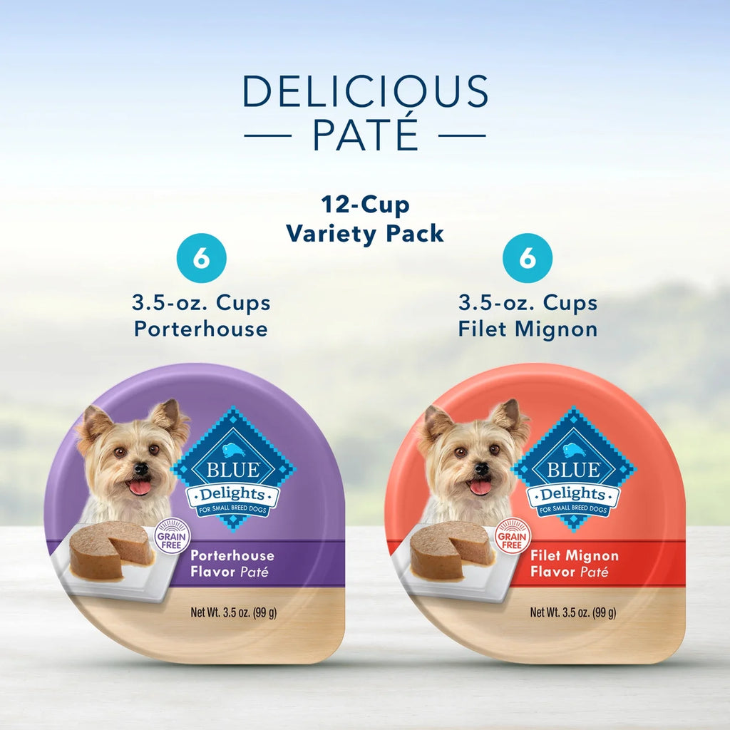 Grain-Free Pate Wet Dog Food Variety Pack, 3.5 oz. Cups (12 Pack) I7056