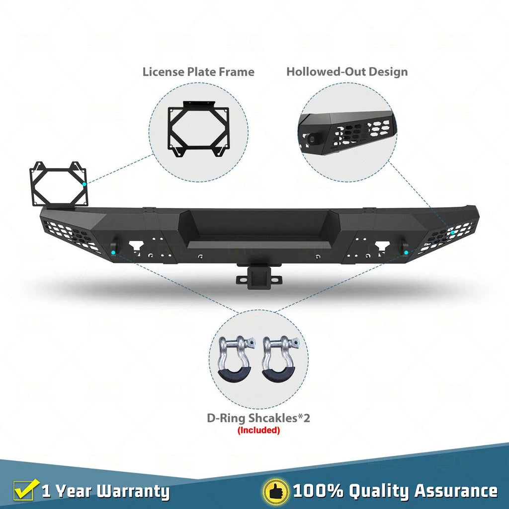 Rear Bumper with License Bracket & D-Rings X122506
