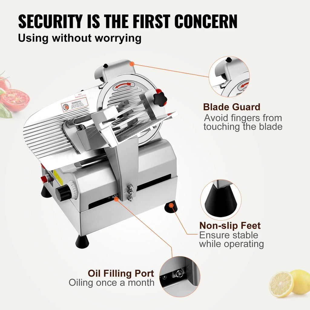 540W Meat Slicer with 10" Stainless Steel Blade D232209