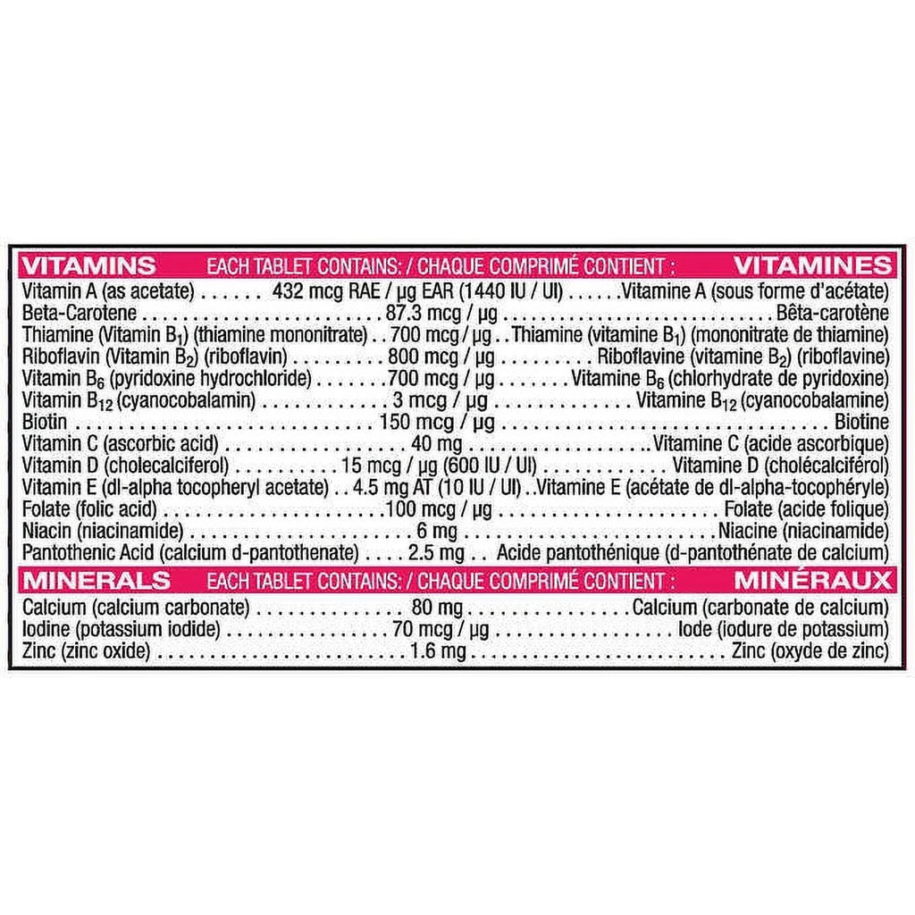 Chewable Multiple Vitamins 220 Tablets W235