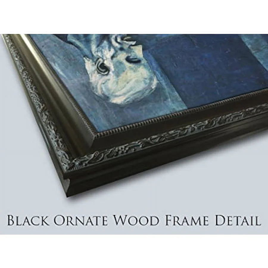 20x20 Black Ornate Wood Framed Museum Art Print J93915