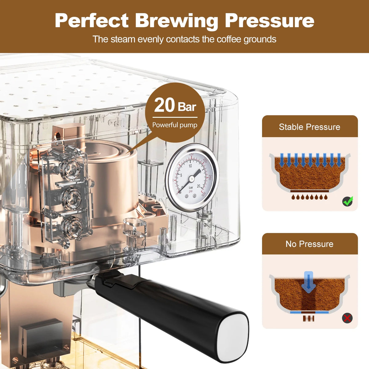 20 Bar Espresso Machine with Milk Frother T79720