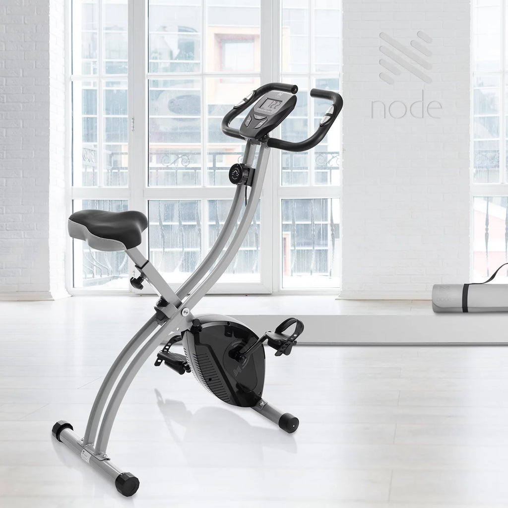 Folding Upright Stationary Exercise Bike with Magnetic Resistance S411609