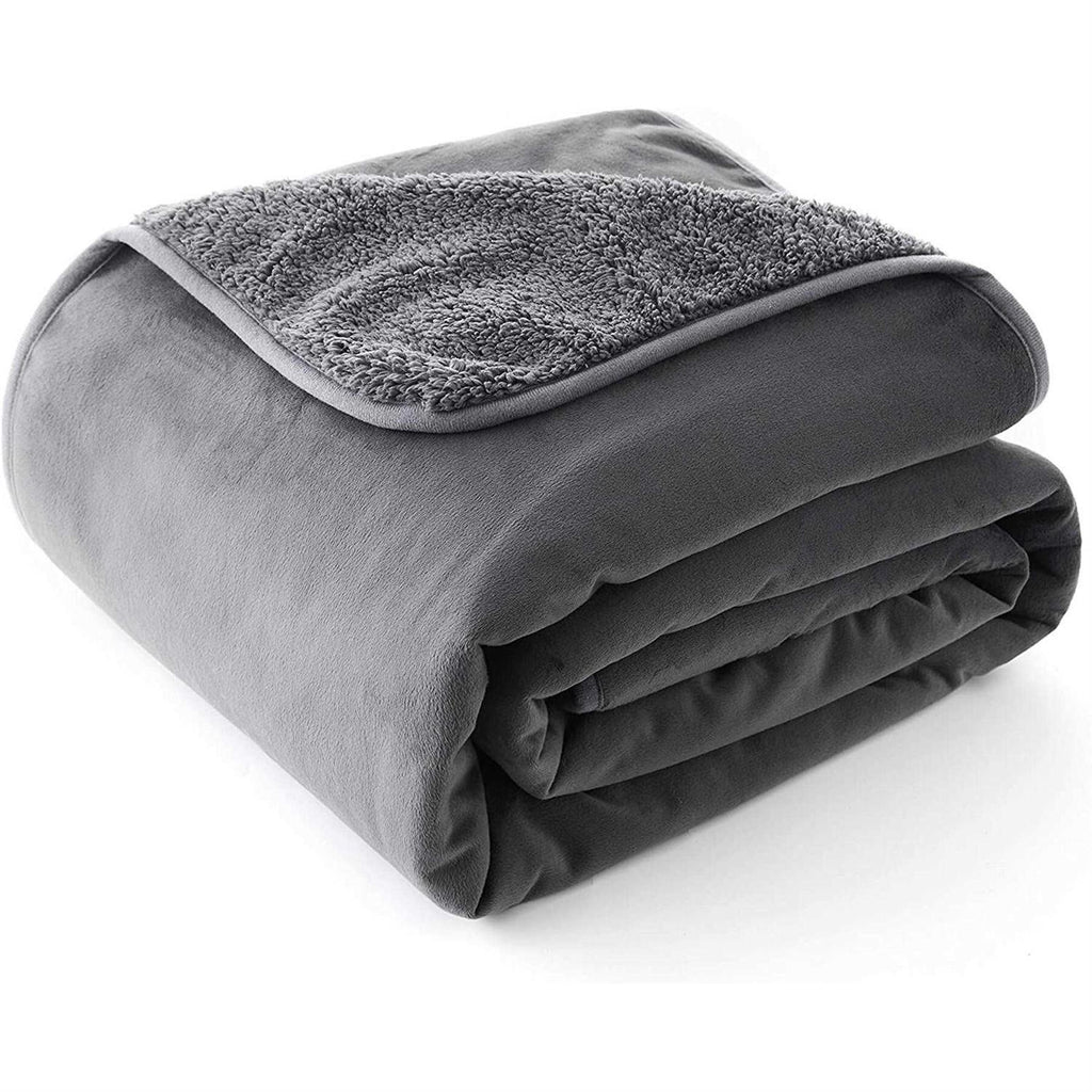 Grey Sherpa Waterproof Leakproof Dog Blanket P925