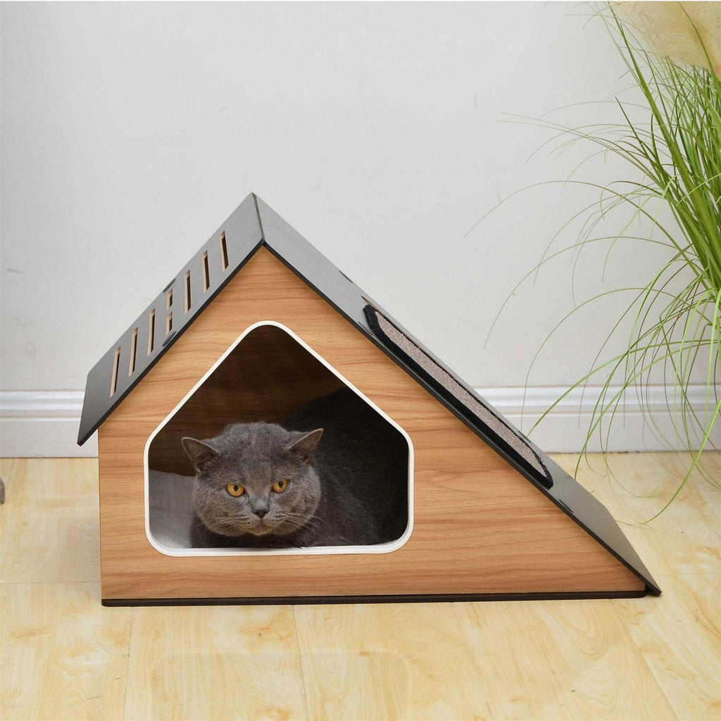 Modern Cat Condo with Sisal Scratching Pad I874158