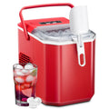 Countertop Portable Ice Maker Machine with Handle and Ice Scoop, Red H626132