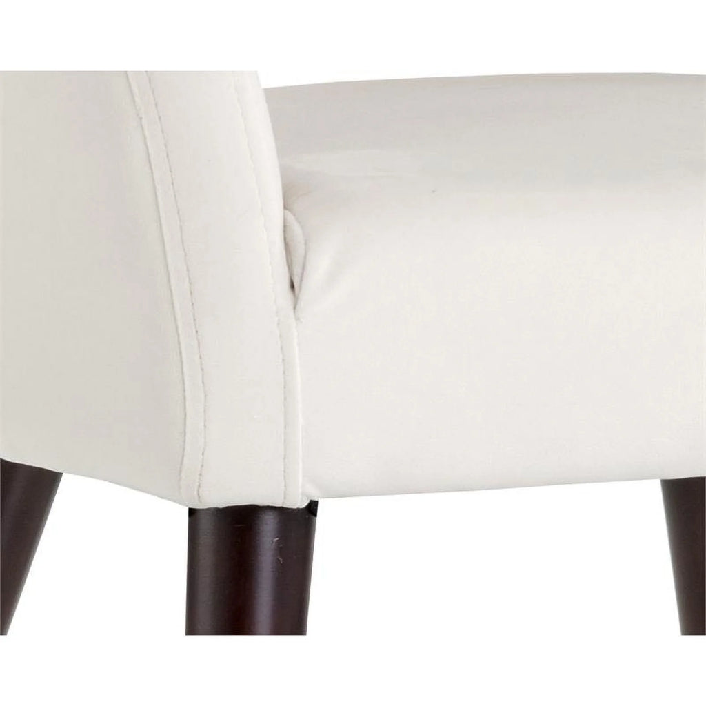 19" Fabric and Wood Dining Armchair in Calico Cream Z4546