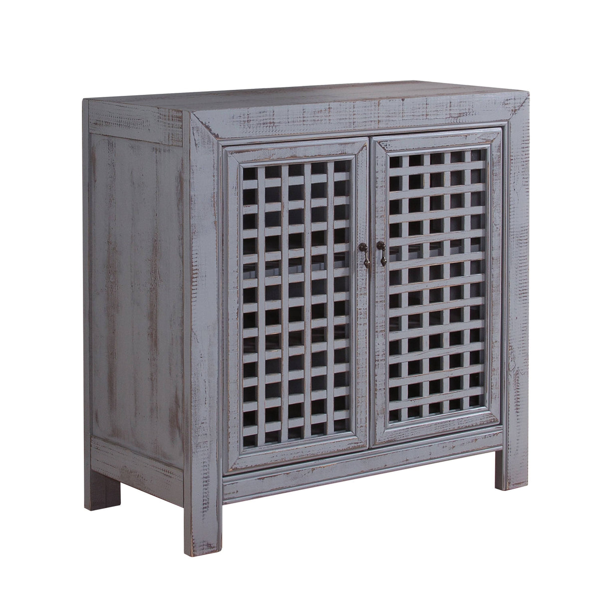 Distressed Gray Accent Cabinet P271954