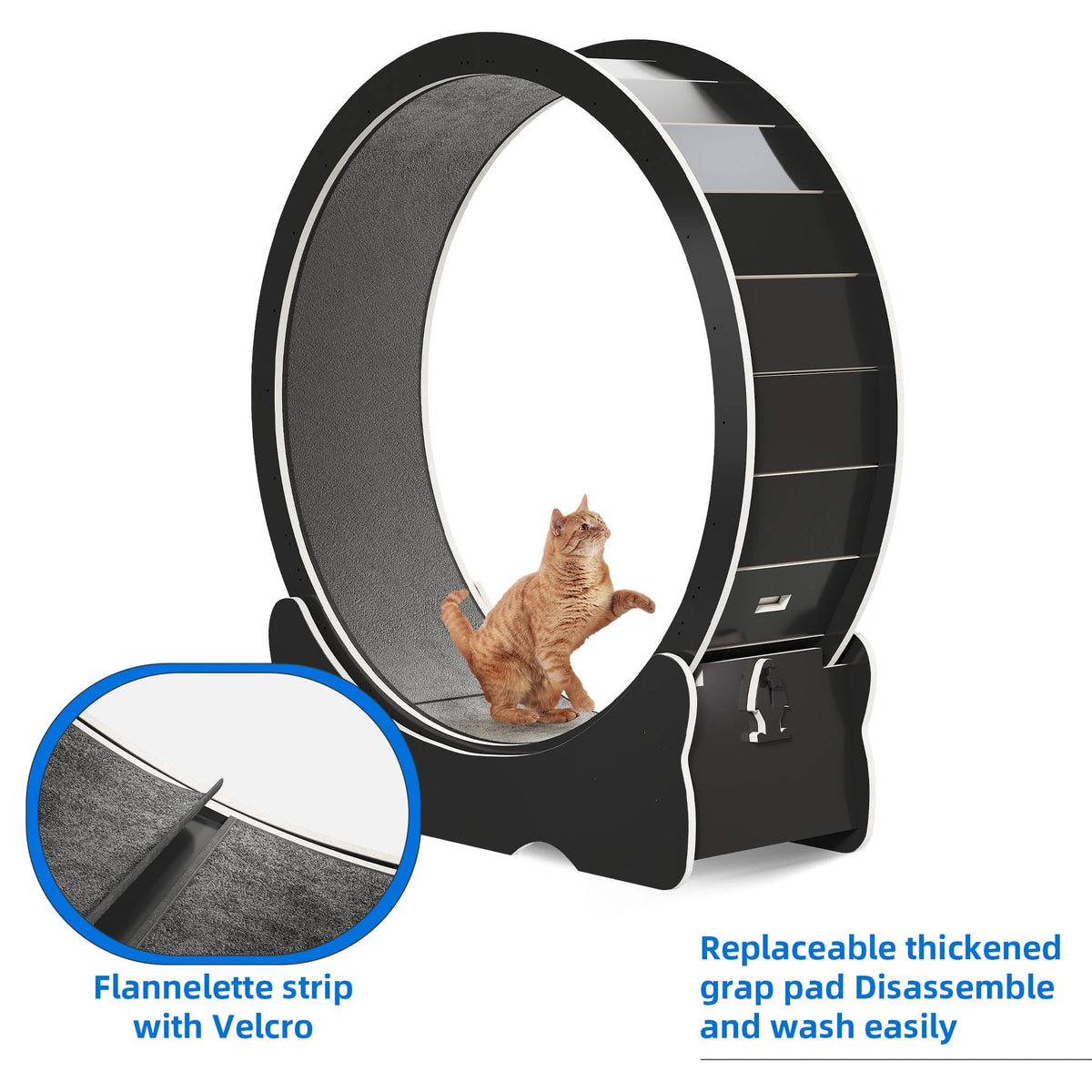 43.3 inch Cat Exercise Wheel with Detachable Carpet T662862