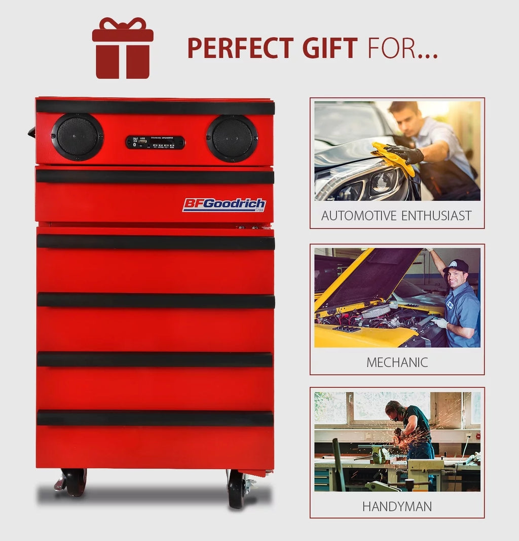 1.8 Cu ft Tool Chest Fridge with Wheels and Speakers J311