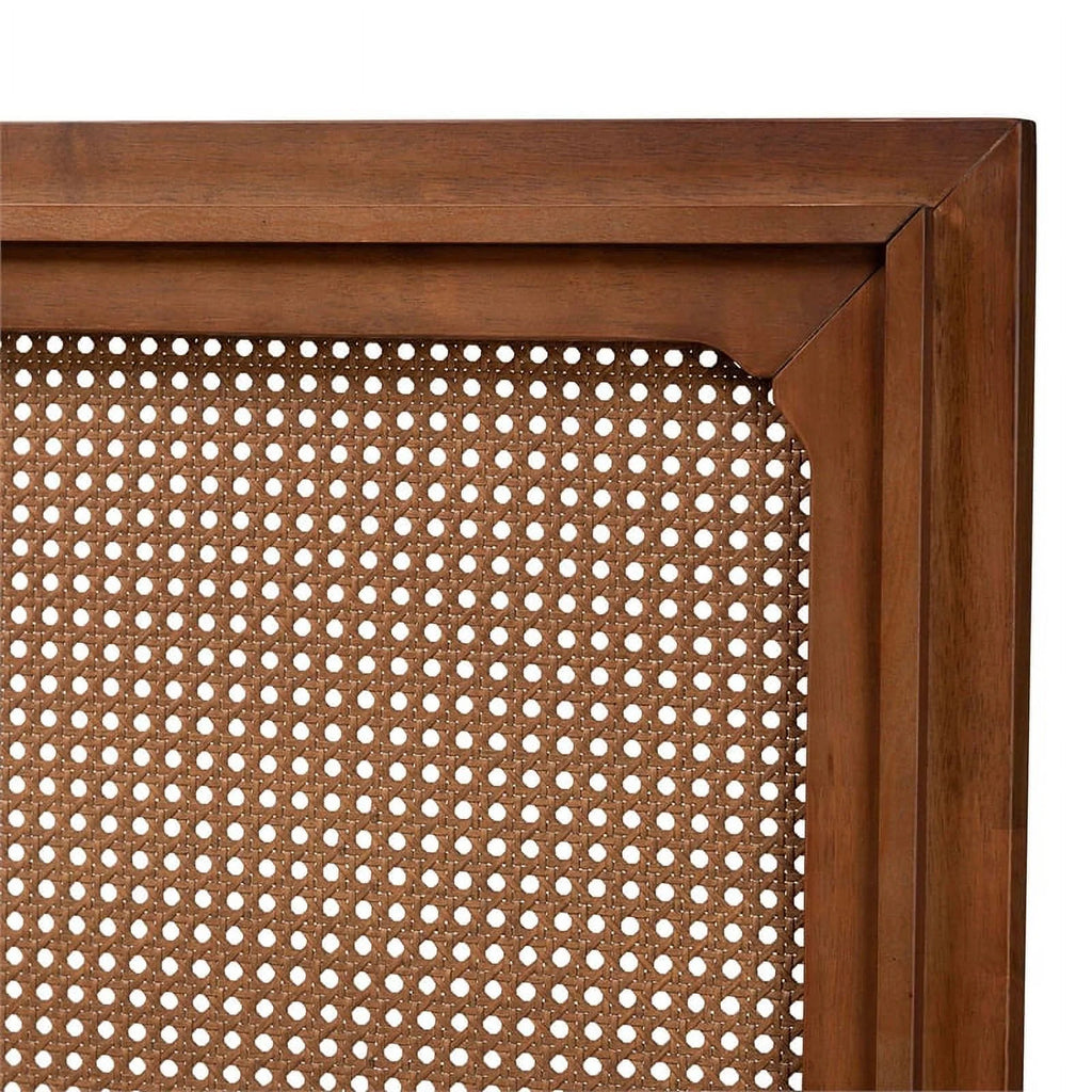 Wood & Rattan King Size Headboard B985