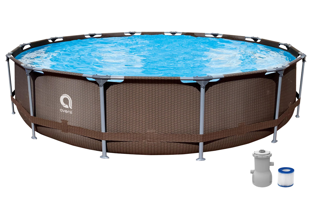 14ft x 33 Round Steel Frame Above-Ground Swimming Pool X15185