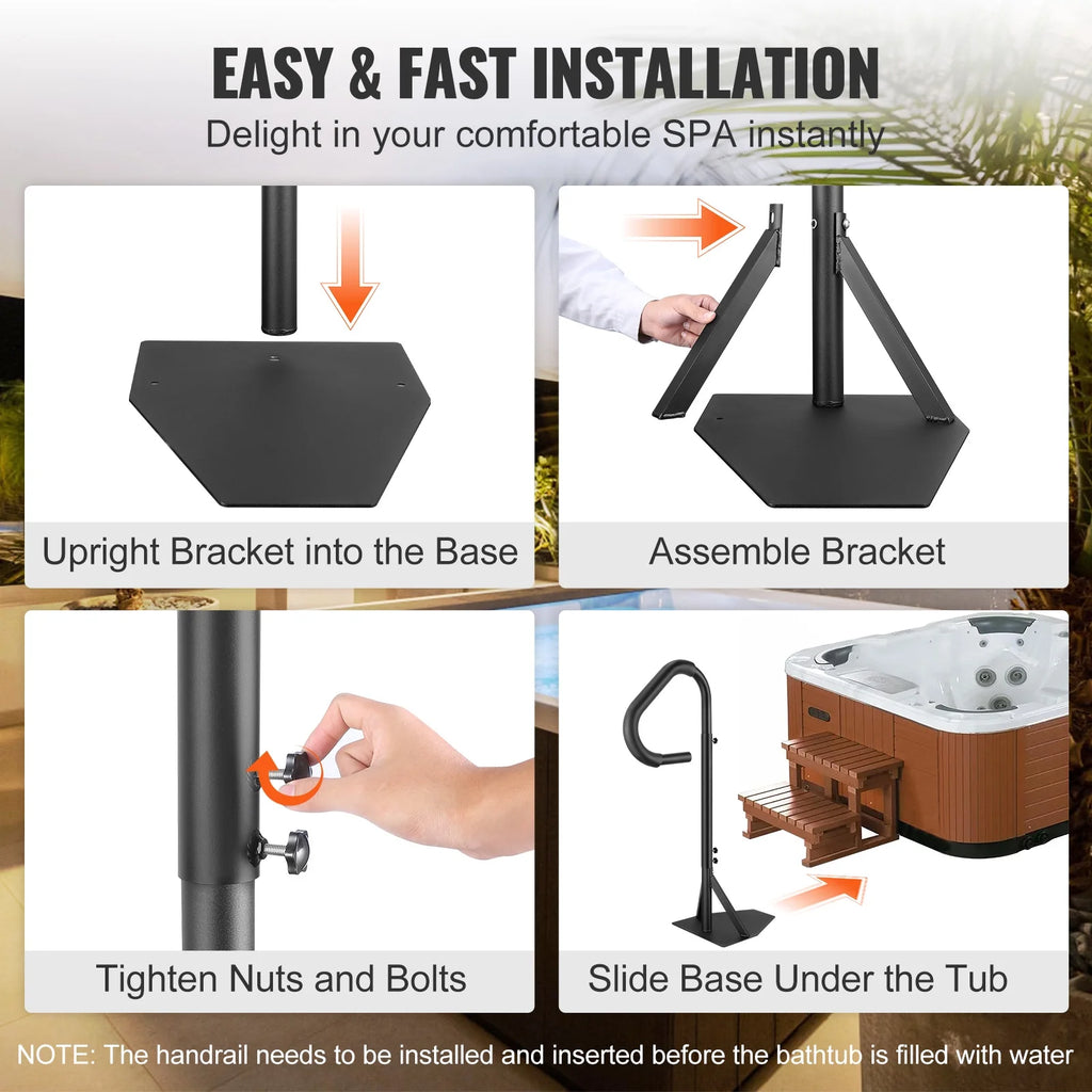Hot Tub Handrail 360 Rotatable Adjustable Height K279228