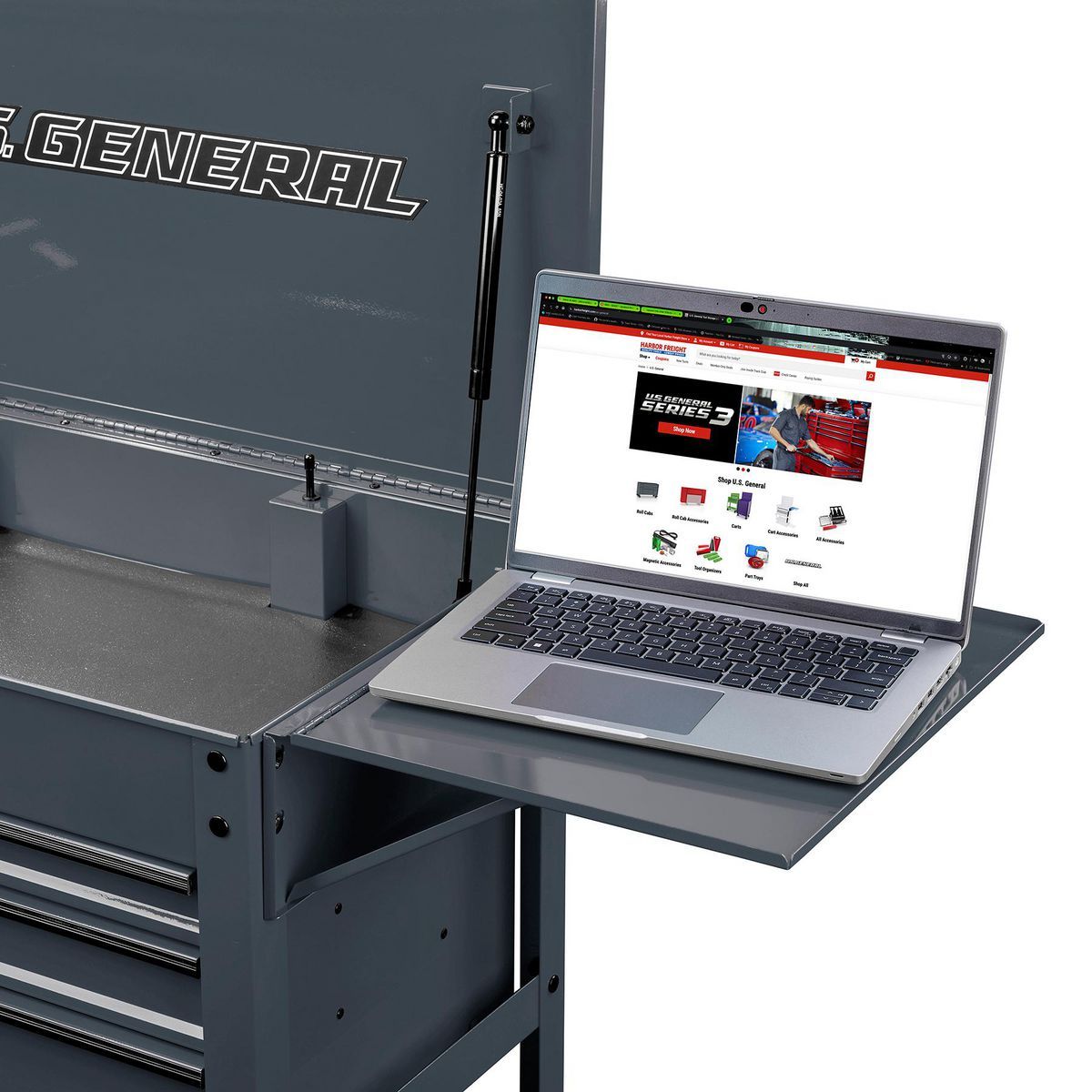 Folding Side Tray for 4-Drawer Tech Cart Z7699