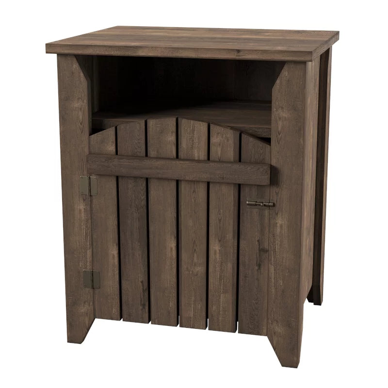 2-Shelf Farmhouse Wood End Table L9112