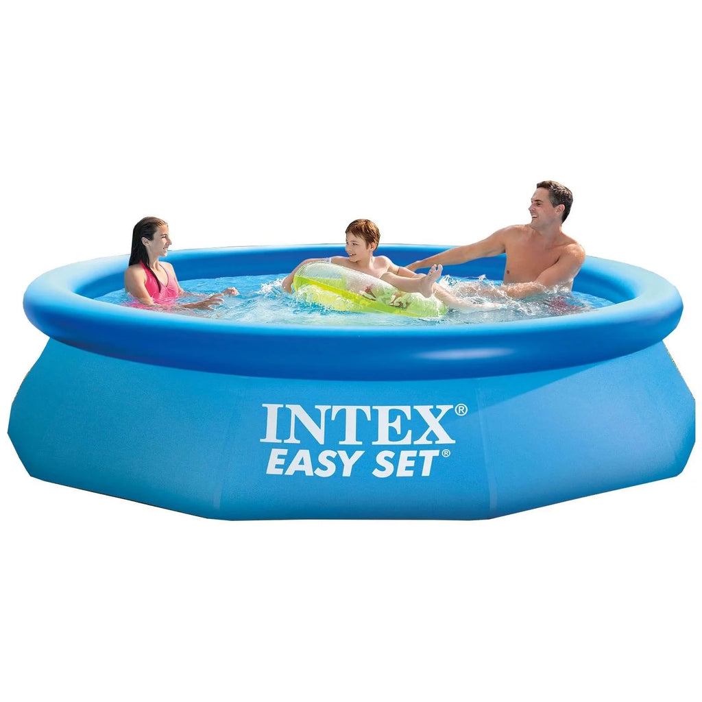 10ft x 30in Inflatable Round Swimming Pool & Pump D64150