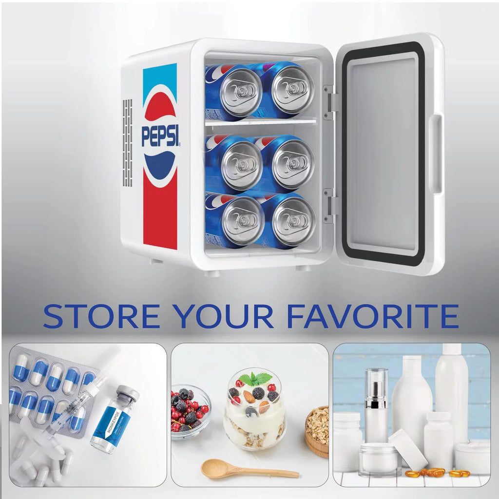 6 Can Mini Beverage Fridge with 12V Car Adaptor I9258