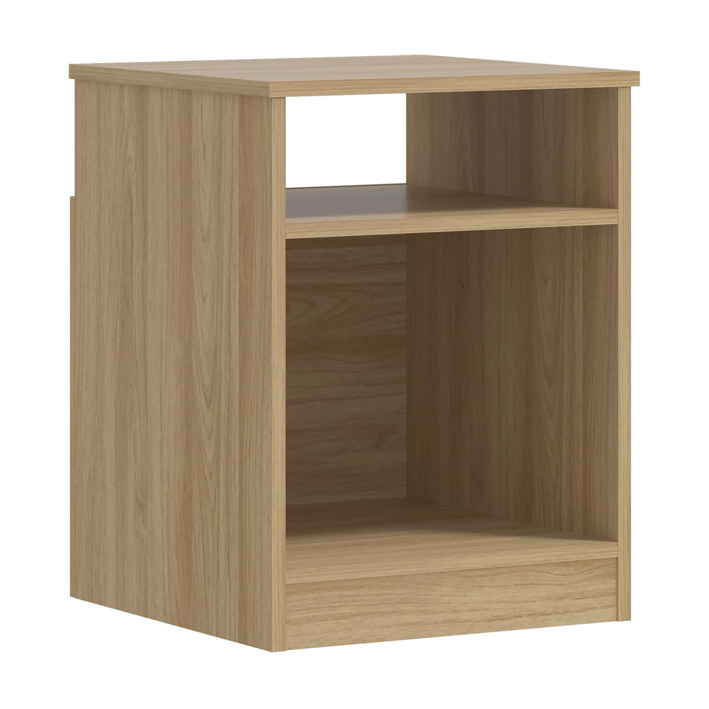 White Open Shelf Nightstand V7619